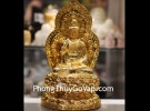 Phật quan âm vàng ngồi trên đế sen C137A