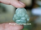 Phật Di Lạc ngọc Phỉ Thúy xanh đậm nhỏ S6327